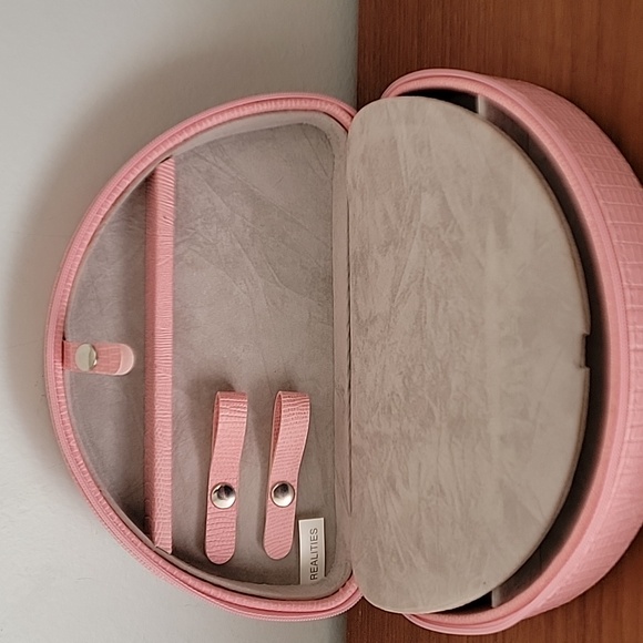 Pink Zip Around Travel Jewelry Storage Case - Picture 2 of 7